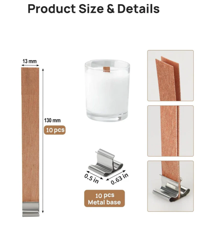 Wooden Wick + Holder