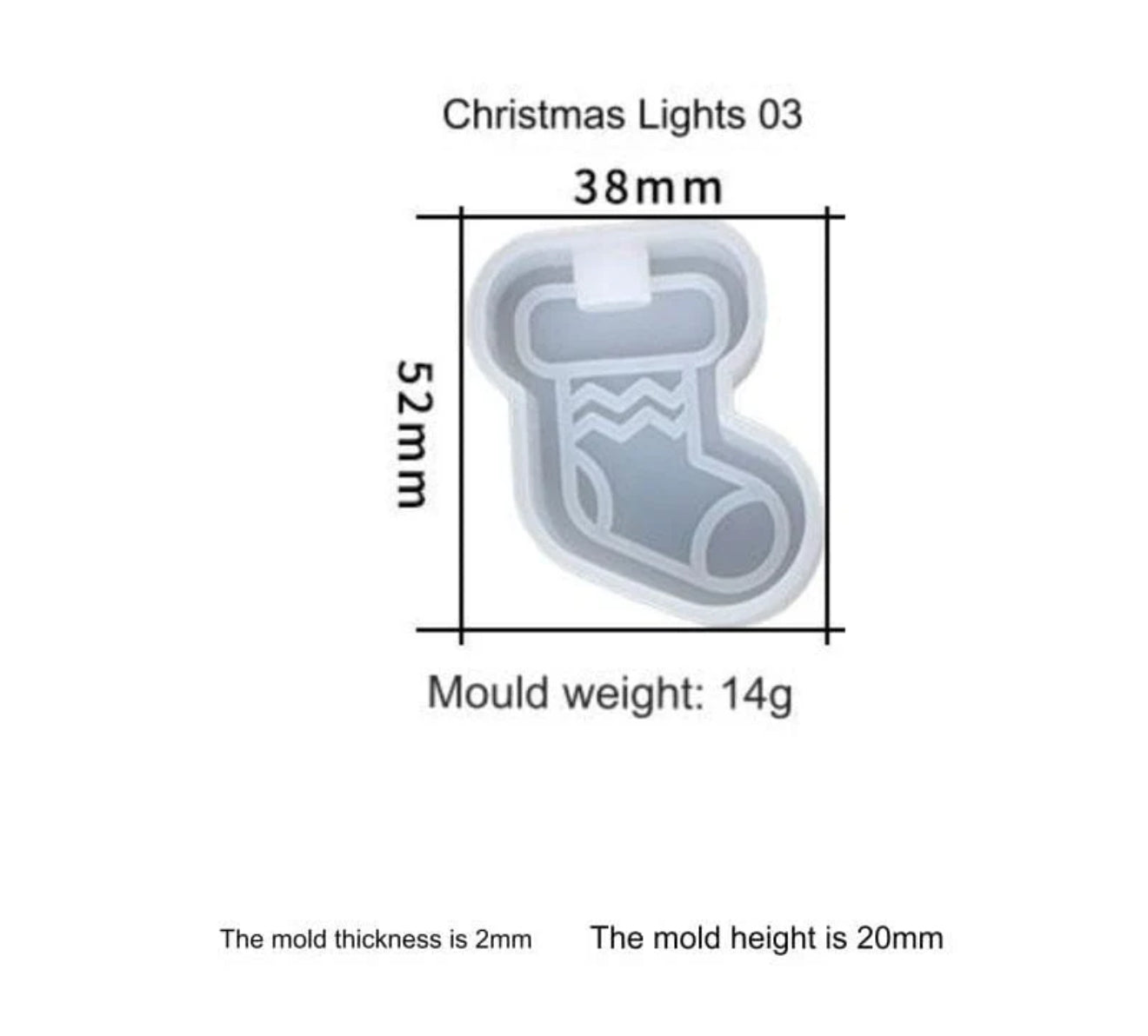 Christmas Socks For Hanging Light & Decoration Mould