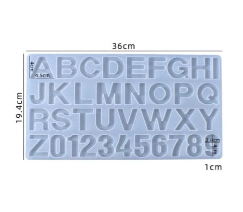 Front Pouring Alphabet Without Hole Mould