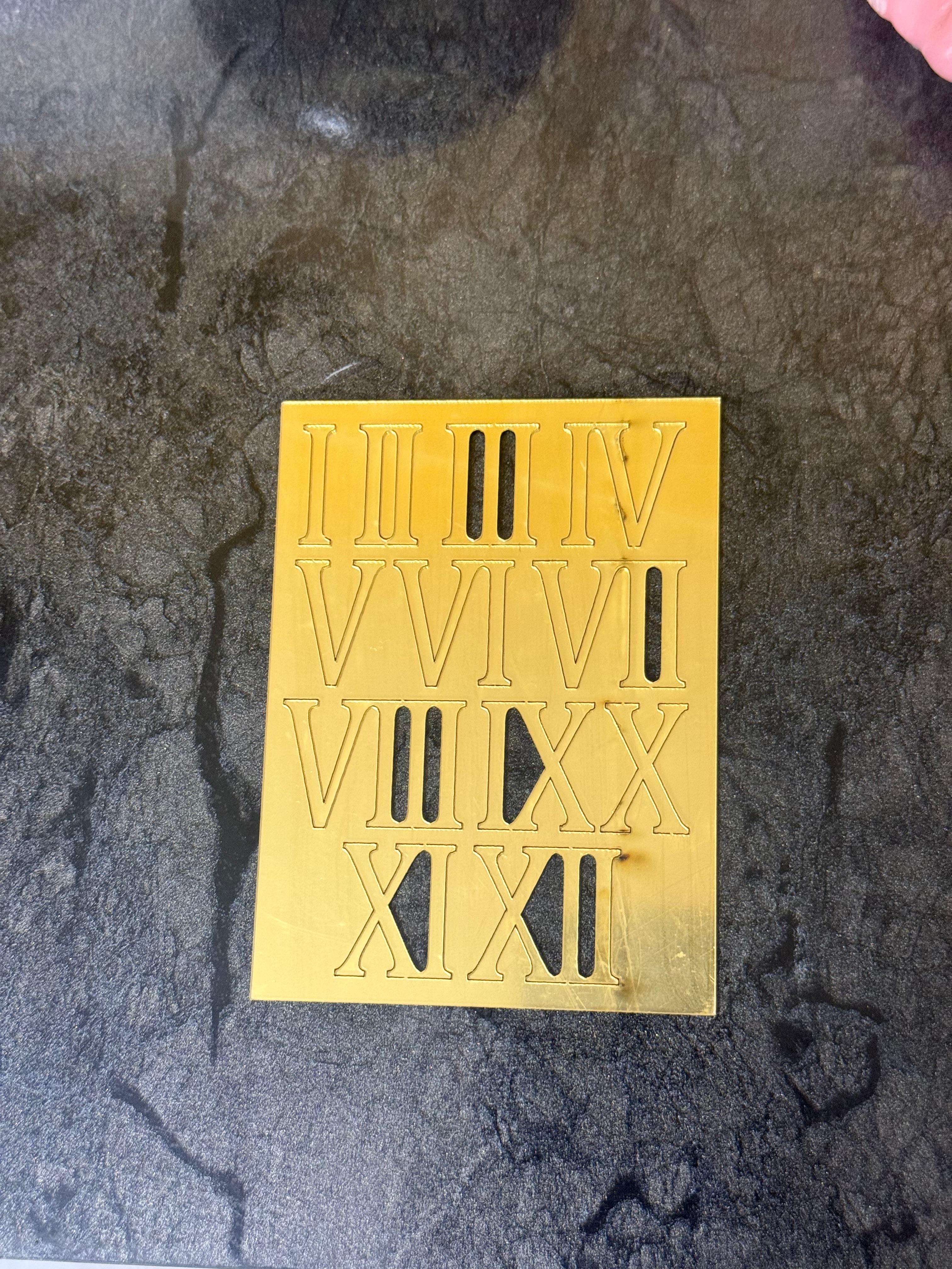 Acrylic Golden Roman Numbers